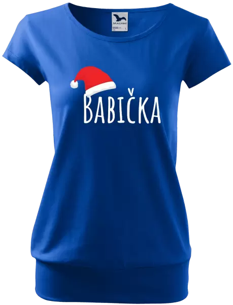 Dámské vánoční tričko Vánoční čepice - babička