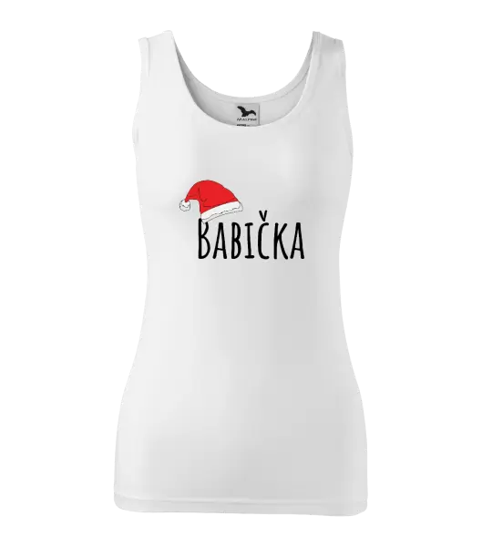 Dámské vánoční tílko Vánoční čepice - babička