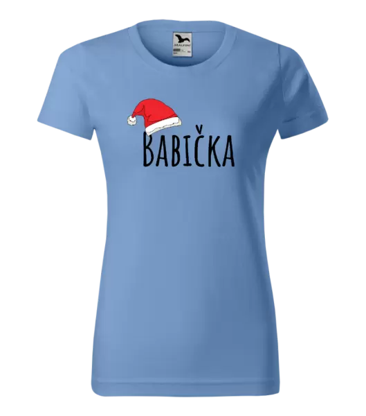 Dámské vánoční tričko Vánoční čepice - babička