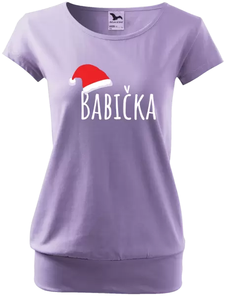 Dámské vánoční tričko Vánoční čepice - babička