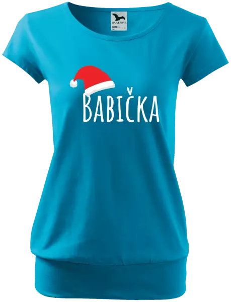 Dámské vánoční tričko Vánoční čepice - babička