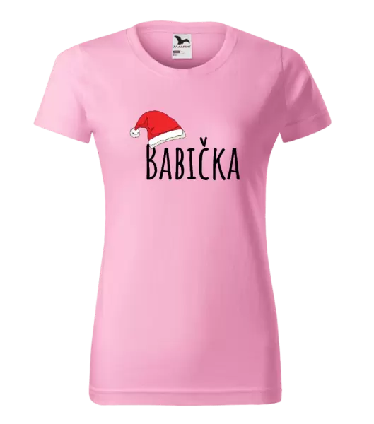 Dámské vánoční tričko Vánoční čepice - babička