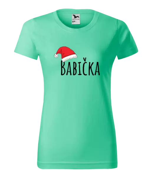 Dámské vánoční tričko Vánoční čepice - babička