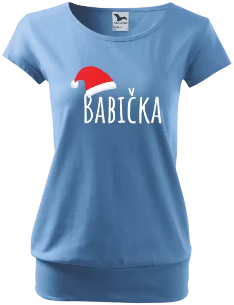 Dámské vánoční tričko Vánoční čepice - babička