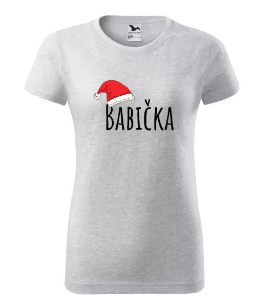 Dámské vánoční tričko Vánoční čepice - babička