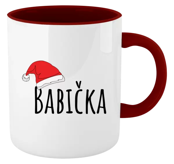 Vánoční hrnek Vánoční čepice - babička
