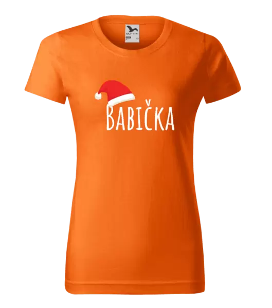 Dámské vánoční tričko Vánoční čepice - babička