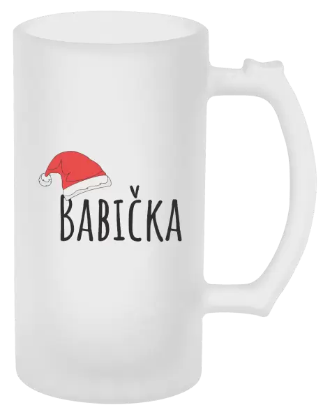 Půllitr Vánoční čepice - babička