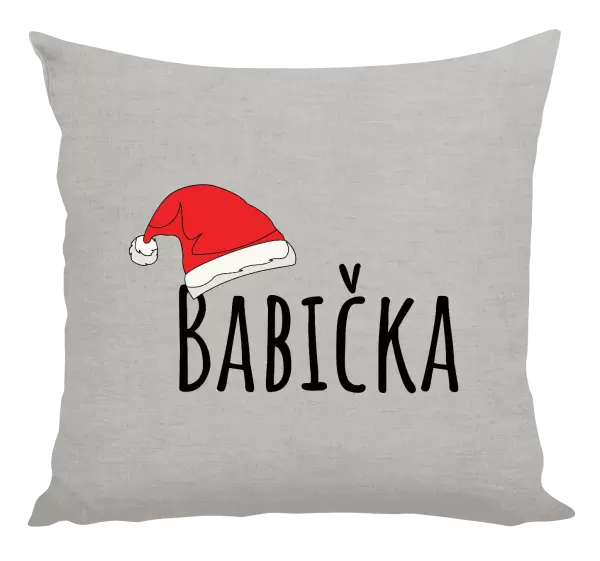Vánoční polštář Vánoční čepice - babička