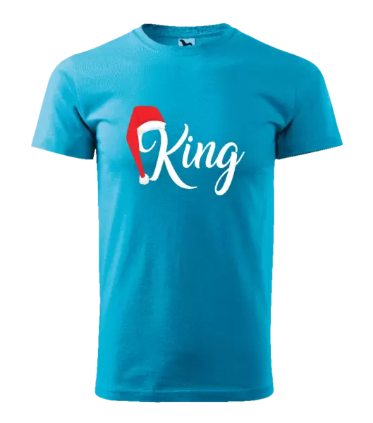Pánské vánoční tričko Vánoční čepice - King