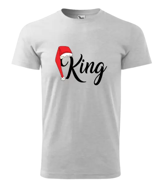 Pánské vánoční tričko Vánoční čepice - King