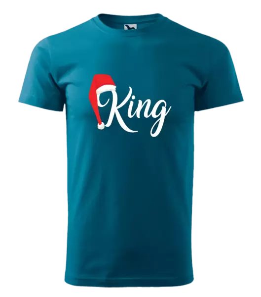 Pánské vánoční tričko Vánoční čepice - King