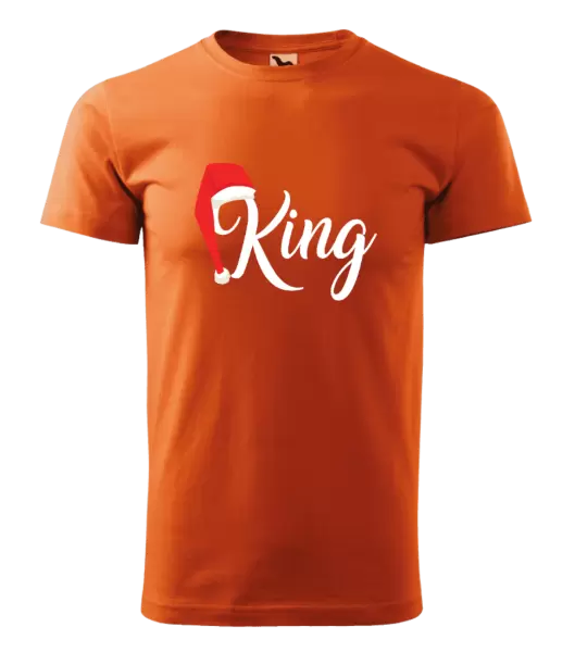Pánské vánoční tričko Vánoční čepice - King