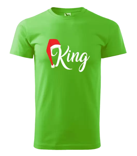 Pánské vánoční tričko Vánoční čepice - King