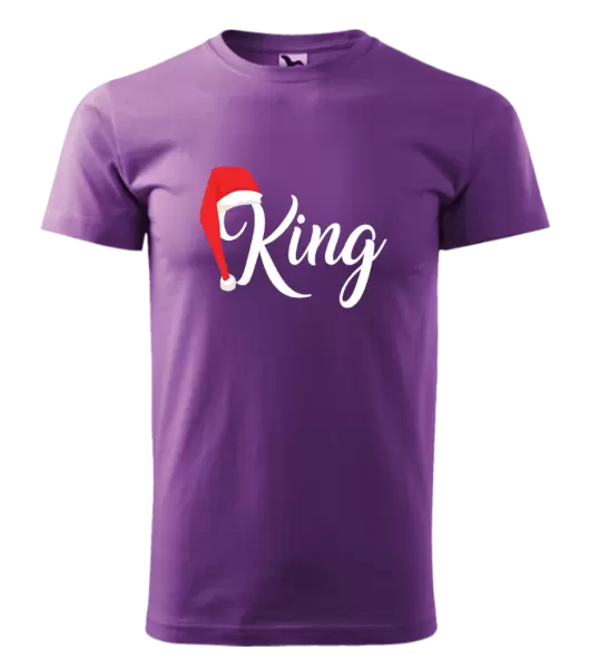 Pánské vánoční tričko Vánoční čepice - King