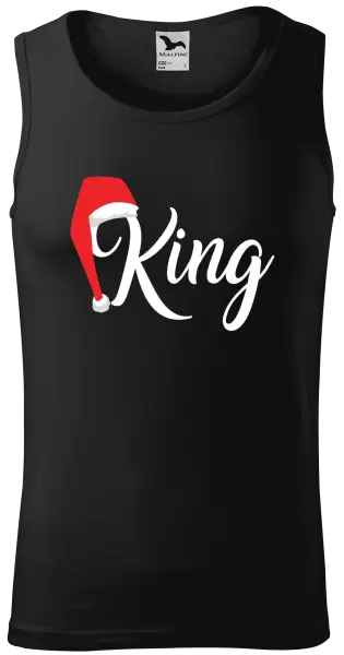 Pánské vánoční tílko Vánoční čepice - King