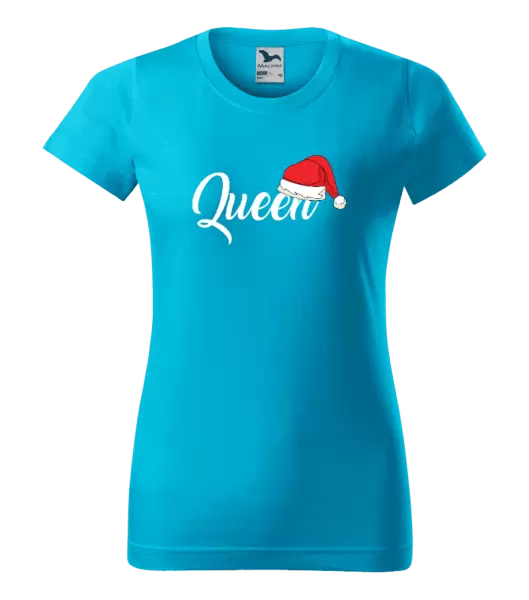 Dámské vánoční tričko Vánoční čepice - Queen