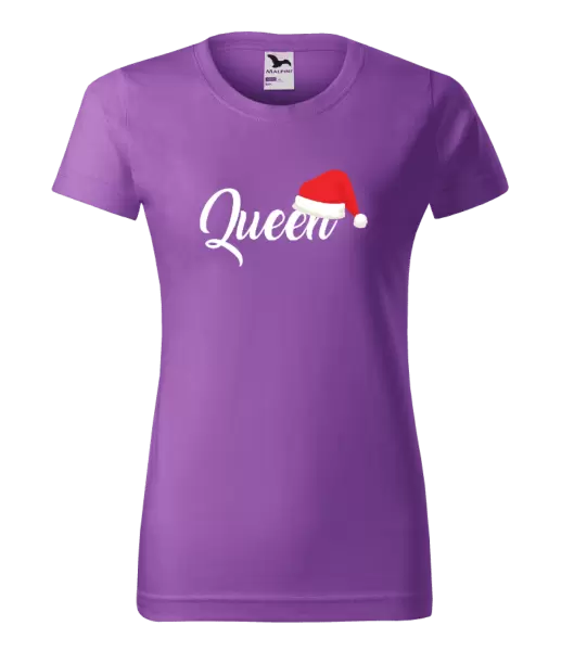 Dámské vánoční tričko Vánoční čepice - Queen