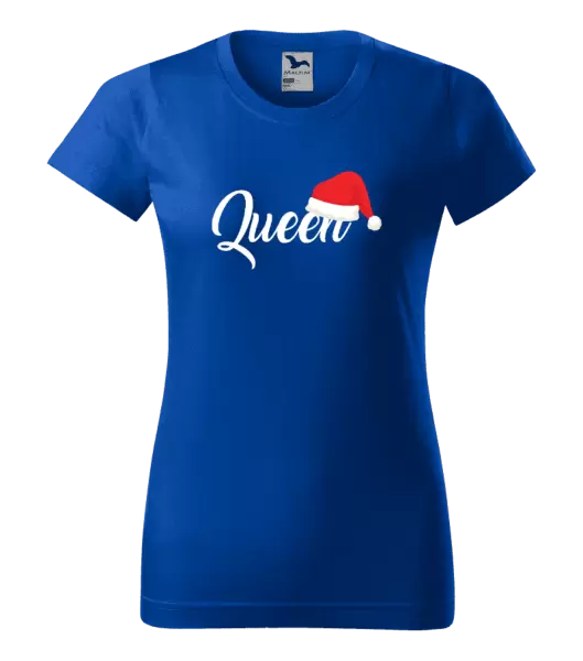 Dámské vánoční tričko Vánoční čepice - Queen