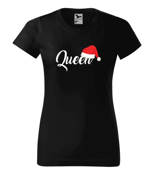 Dámské vánoční tričko Vánoční čepice - Queen