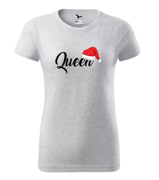 Dámské vánoční tričko Vánoční čepice - Queen