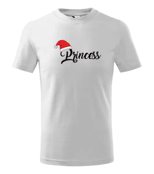 Dětské vánoční tričko Vánoční čepice - Princess