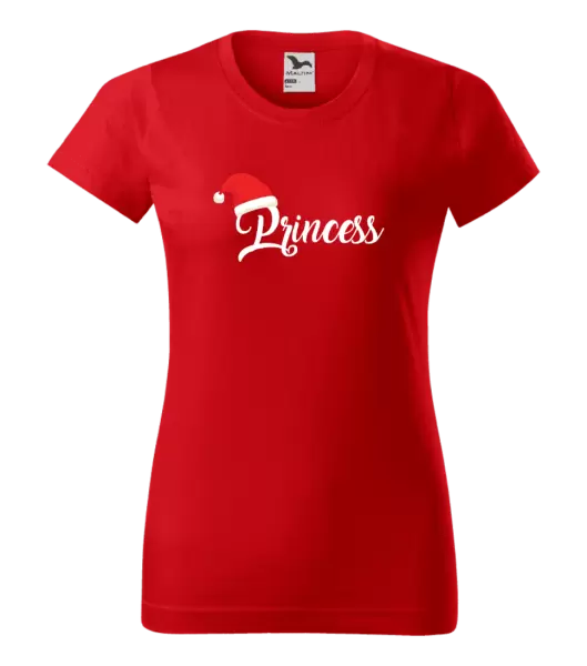 Dámské vánoční tričko Vánoční čepice - Princess