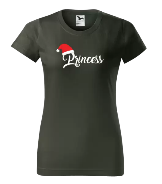 Dámské vánoční tričko Vánoční čepice - Princess