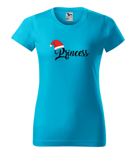 Dámské vánoční tričko Vánoční čepice - Princess