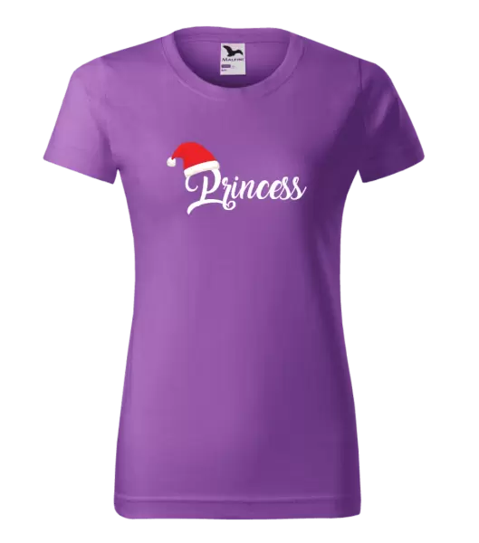 Dámské vánoční tričko Vánoční čepice - Princess