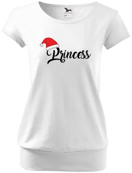 Dámské vánoční tričko Vánoční čepice - Princess