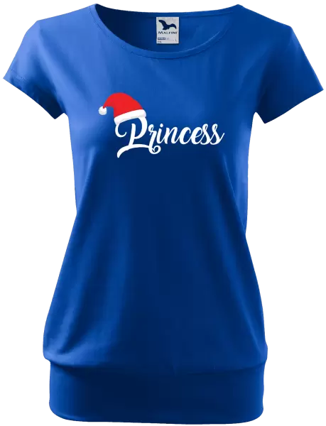 Dámské vánoční tričko Vánoční čepice - Princess