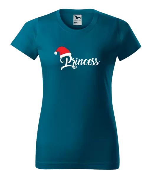 Dámské vánoční tričko Vánoční čepice - Princess