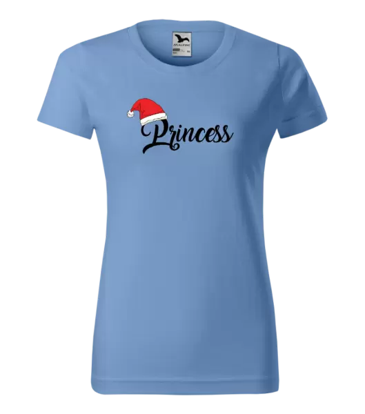 Dámské vánoční tričko Vánoční čepice - Princess