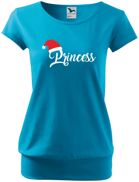 Dámské vánoční tričko Vánoční čepice - Princess