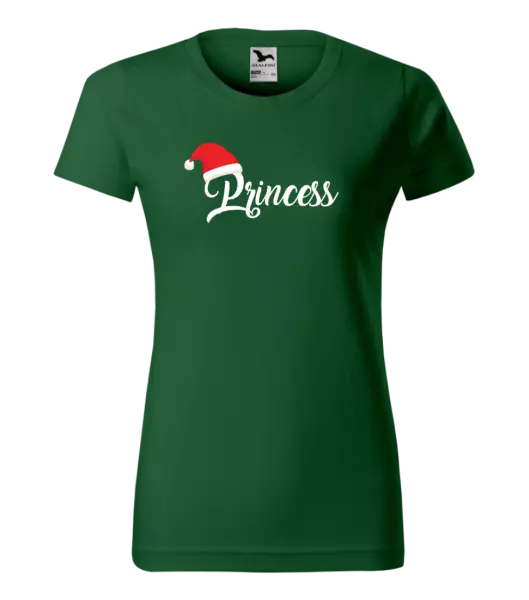 Dámské vánoční tričko Vánoční čepice - Princess