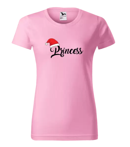 Dámské vánoční tričko Vánoční čepice - Princess