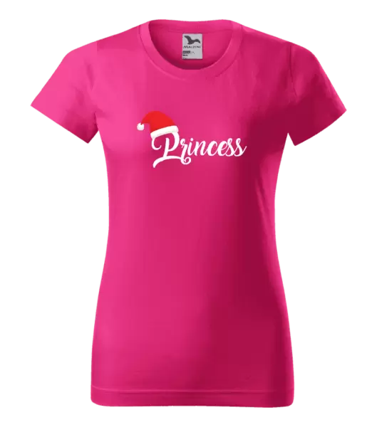 Dámské vánoční tričko Vánoční čepice - Princess