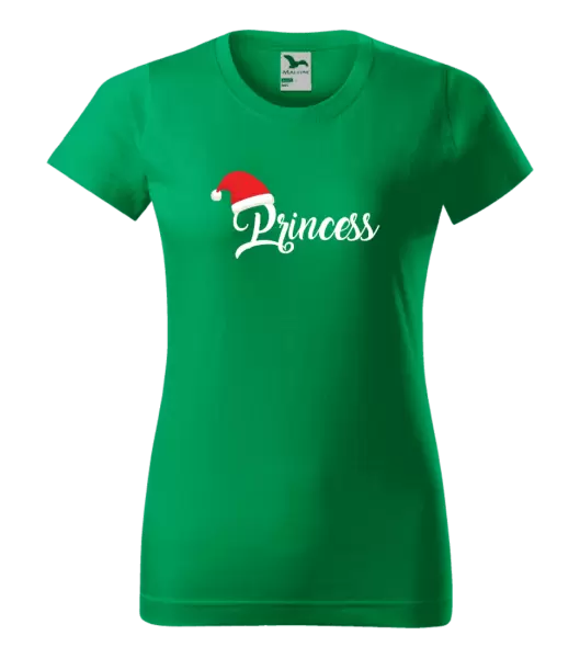 Dámské vánoční tričko Vánoční čepice - Princess