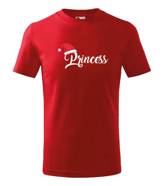 Dětské vánoční tričko Vánoční čepice - Princess
