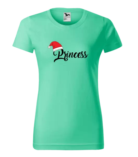 Dámské vánoční tričko Vánoční čepice - Princess