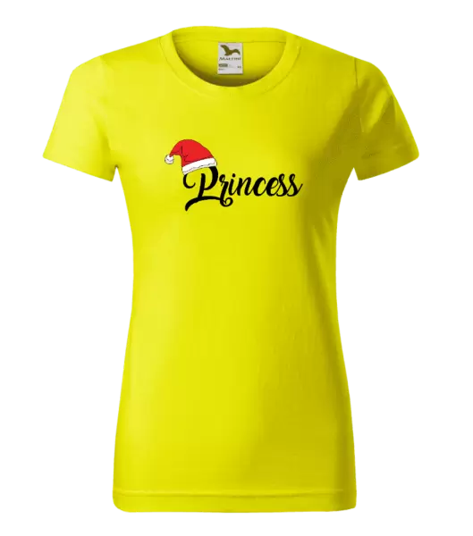 Dámské vánoční tričko Vánoční čepice - Princess