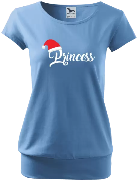 Dámské vánoční tričko Vánoční čepice - Princess