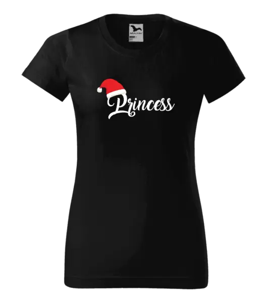 Dámské vánoční tričko Vánoční čepice - Princess