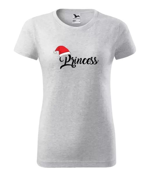 Dámské vánoční tričko Vánoční čepice - Princess
