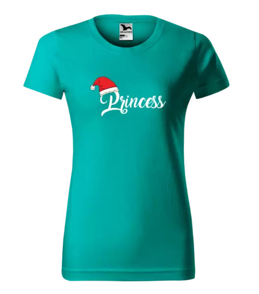 Dámské vánoční tričko Vánoční čepice - Princess