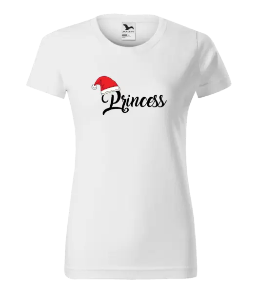 Dámské vánoční tričko Vánoční čepice - Princess