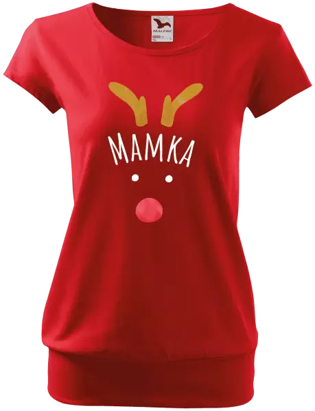 Dámské vánoční tričko Vánoční sob - mamka