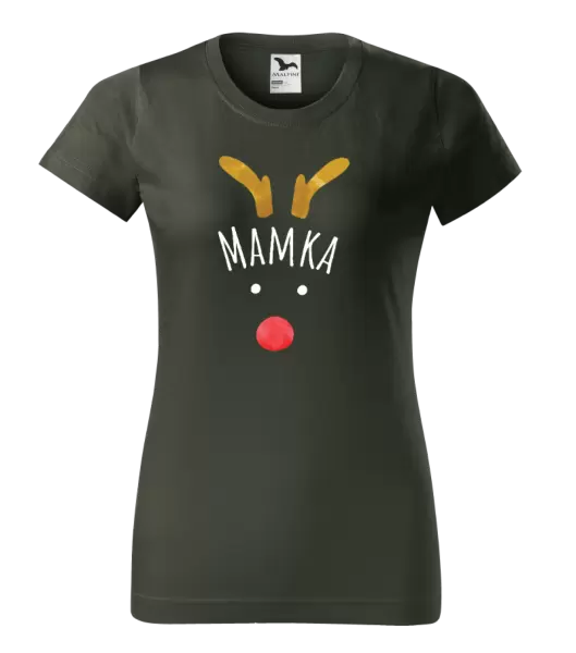 Dámské vánoční tričko Vánoční sob - mamka