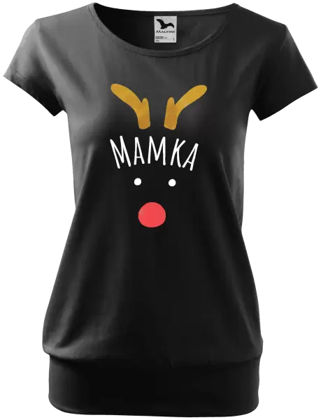 Dámské vánoční tričko Vánoční sob - mamka